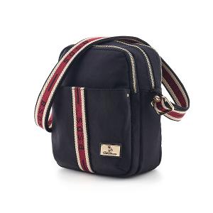 B.S.D.S冰山袋鼠 - 非常莓好 - 織帶拼接隨身收納包 - 紅磚黑【8007-KR】