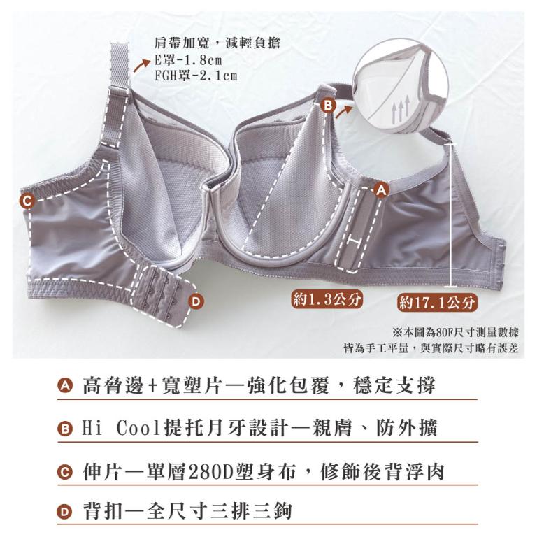 【思薇爾】挺玩美系列E-H罩調整型蕾絲集中包覆大罩塑身女內衣(淺紫灰)