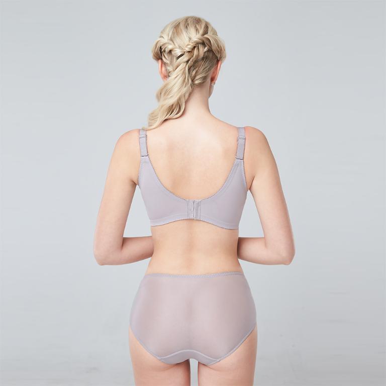 【思薇爾】挺玩美系列E-H罩調整型蕾絲集中包覆大罩塑身女內衣(淺紫灰)