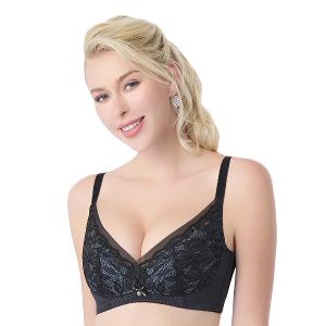 【思薇爾】挺玩美系列B-F罩無鋼圈調整型蕾絲集中包覆塑身女內衣(黑色)