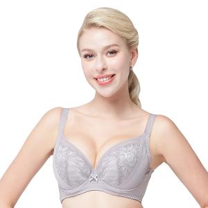 【思薇爾】挺玩美系列E-H罩調整型蕾絲集中包覆大罩塑身女內衣(淺紫灰)