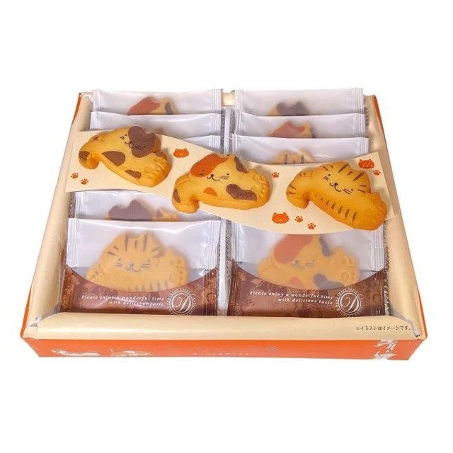 豊上製菓 信州貓咪三兄弟造型餅乾禮盒 12入