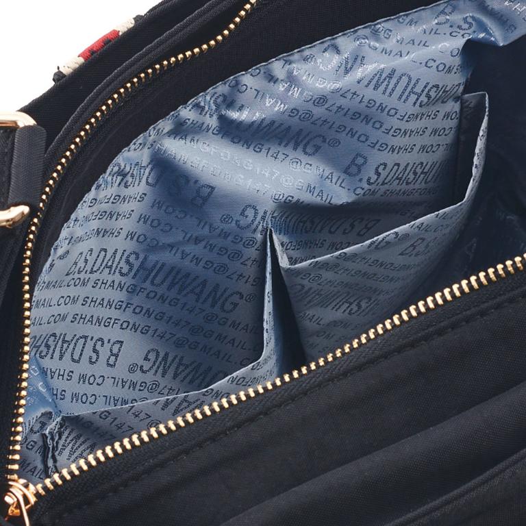 B.S.D.S冰山袋鼠 - 非常莓好 - 織帶拼接兩用托特包 - 莓果藍【8002-BP】