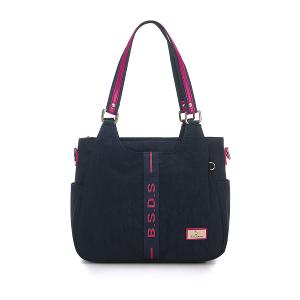 B.S.D.S冰山袋鼠 - 非常莓好 - 織帶拼接兩用托特包 - 莓果藍【8002-BP】