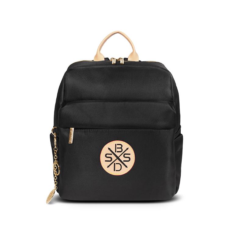 B.S.D.S冰山袋鼠 - 黑色狂想曲 - 古典輕奢造型附插袋後背包 - 駱色黑【S-091K】