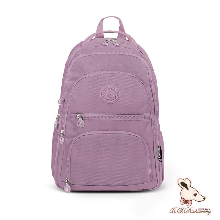 B.S.D.S冰山袋鼠 - 時光旅人 - 知性多夾層附插袋胸扣後背包 - 深芋紫【B1254U】