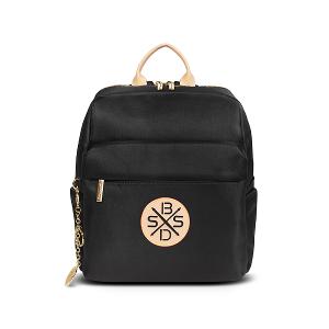 B.S.D.S冰山袋鼠 - 黑色狂想曲 - 古典輕奢造型附插袋後背包 - 駱色黑【S-091K】