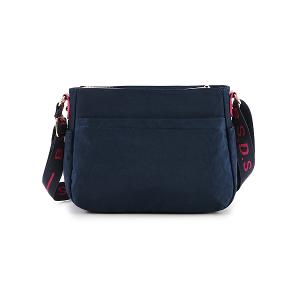 B.S.D.S冰山袋鼠 - 非常莓好 - 織帶拼接多隔層斜背包 - 莓果藍【8001-BP】