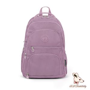 B.S.D.S冰山袋鼠 - 時光旅人 - 知性多夾層附插袋胸扣後背包 - 深芋紫【B1254U】