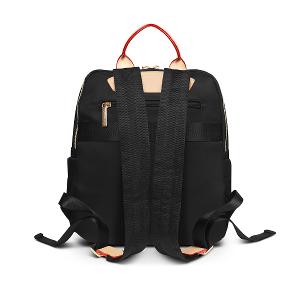 B.S.D.S冰山袋鼠 - 黑色狂想曲 - 古典輕奢造型附插袋後背包 - 駱色黑【S-091K】