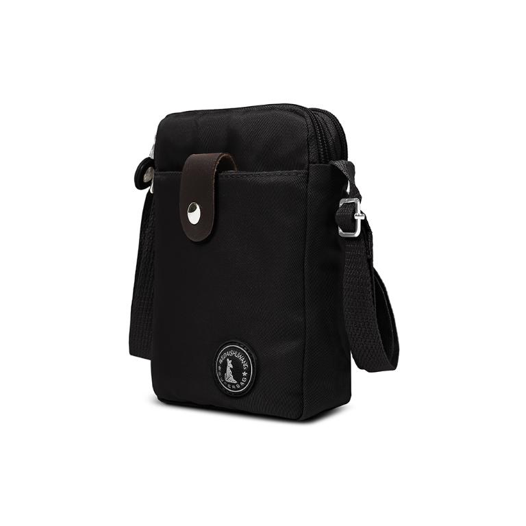 B.S.D.S冰山袋鼠 - 時光旅人 - 知性直立三層斜背小包 - 黑色【B129-6K】