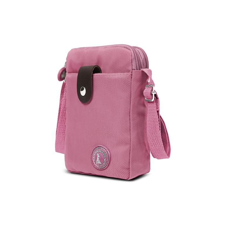 B.S.D.S冰山袋鼠 - 時光旅人 - 知性直立三層斜背小包 - 莓果粉【B129-6PP】