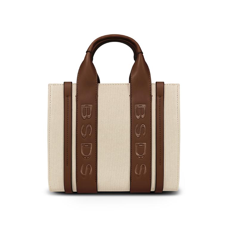 B.S.D.S冰山袋鼠 - 摩登都會 - 品牌刺繡兩用手提包 - 米杏色【XW3140C】
