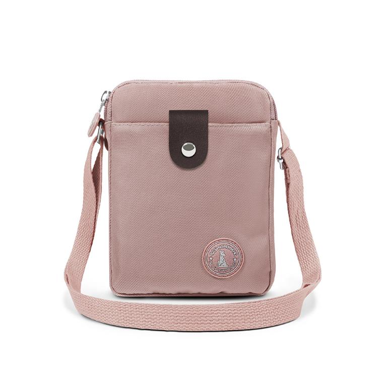 B.S.D.S冰山袋鼠 - 時光旅人 - 知性直立三層斜背小包 - 奶茶杏【B129-6C】