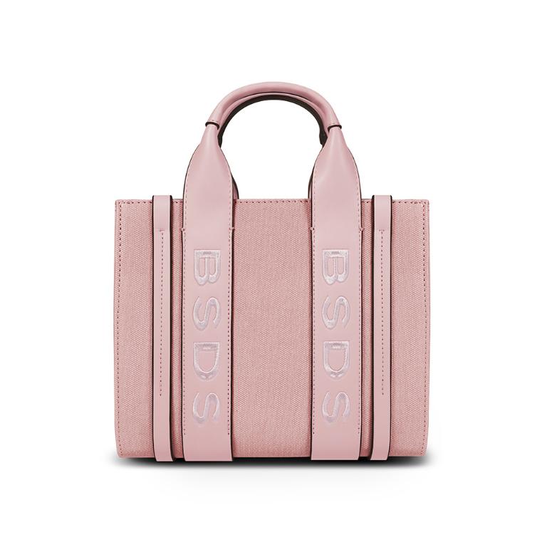B.S.D.S冰山袋鼠 - 摩登都會 - 品牌刺繡兩用手提包 - 粉色【XW3140P】