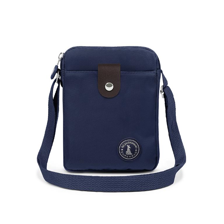 B.S.D.S冰山袋鼠 - 時光旅人 - 知性直立三層斜背小包 - 藍色【B129-6B】