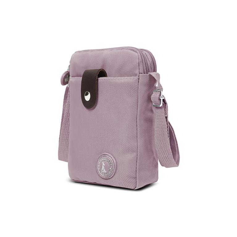 B.S.D.S冰山袋鼠 - 時光旅人 - 知性直立三層斜背小包 - 淡紫色【B129-6PR】