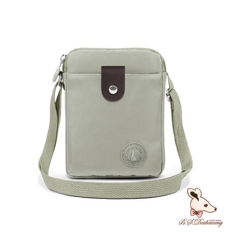B.S.D.S冰山袋鼠 - 時光旅人 - 知性直立三層斜背小包 - 抹茶綠【B129-6MG】