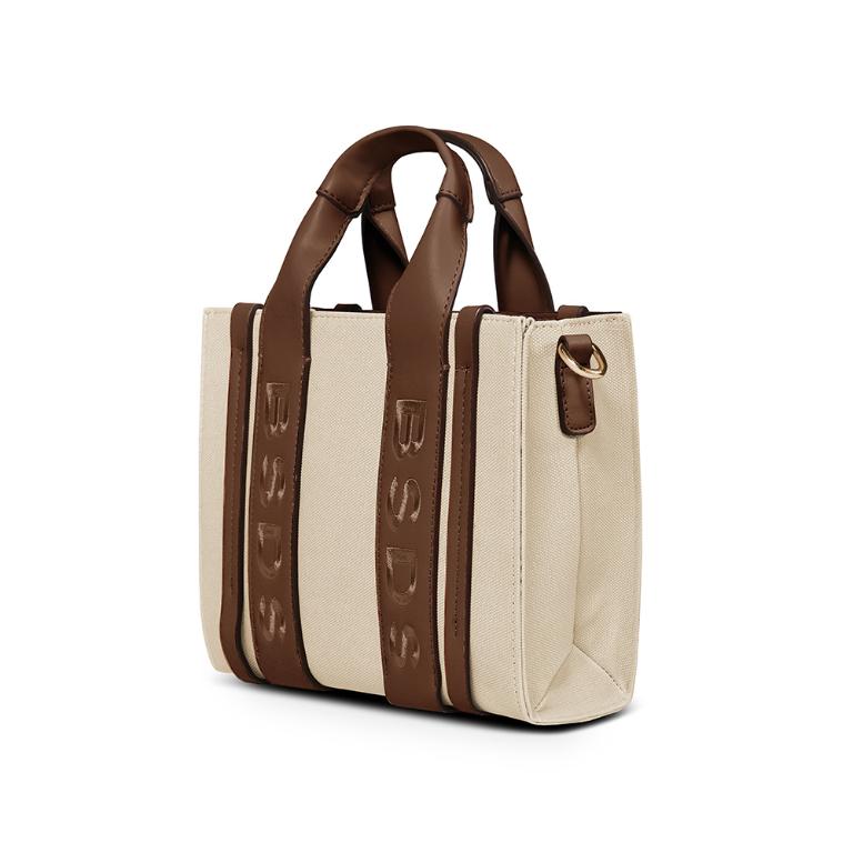 B.S.D.S冰山袋鼠 - 摩登都會 - 品牌刺繡兩用手提包 - 米杏色【XW3140C】