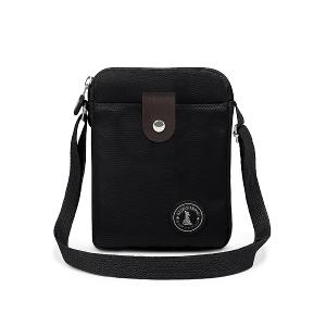 B.S.D.S冰山袋鼠 - 時光旅人 - 知性直立三層斜背小包 - 黑色【B129-6K】