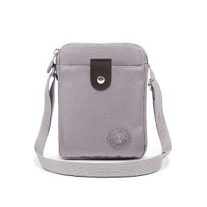 B.S.D.S冰山袋鼠 - 時光旅人 - 知性直立三層斜背小包 - 薄霧灰【B129-6GR】