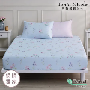 【Tonia Nicole 東妮寢飾】南法甜夢60支環保印染100%萊賽爾天絲床包枕套組(加大)