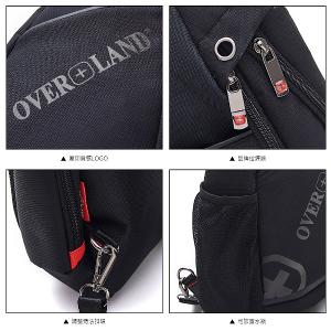 OVERLAND - 美式十字軍 - LOGO浮印側開口胸背包/後背包 - 5191