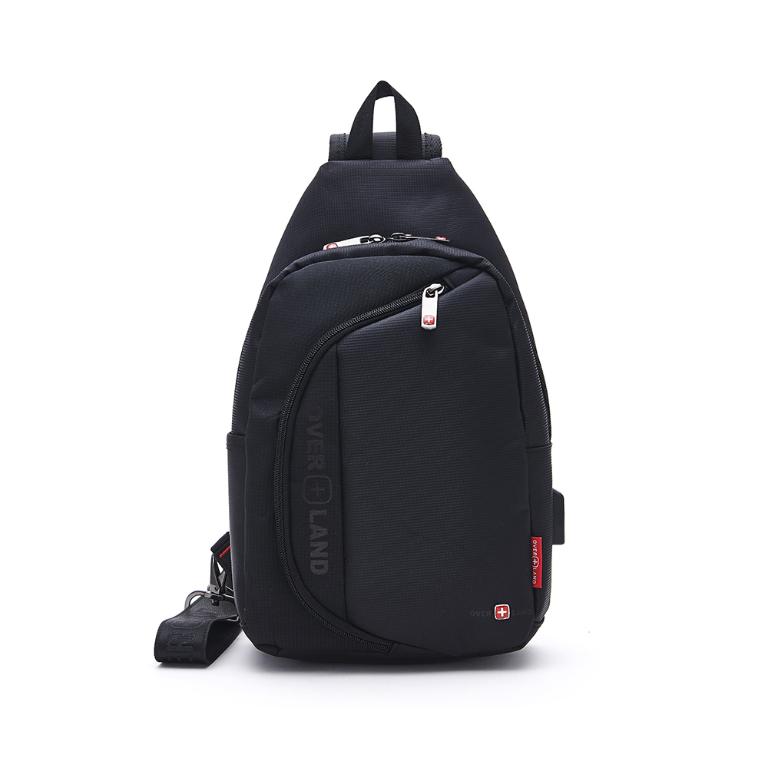 OVERLAND - 美式十字軍 - LOGO浮印圓弧造型胸背包/肩背包 - 5209