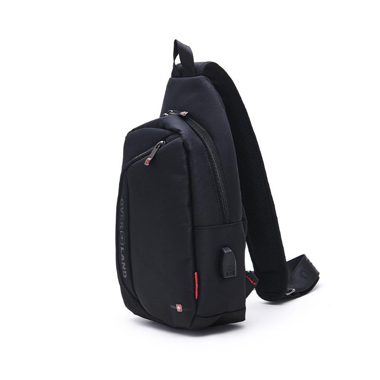 OVERLAND - 美式十字軍 - LOGO浮印圓弧造型胸背包/肩背包 - 5209