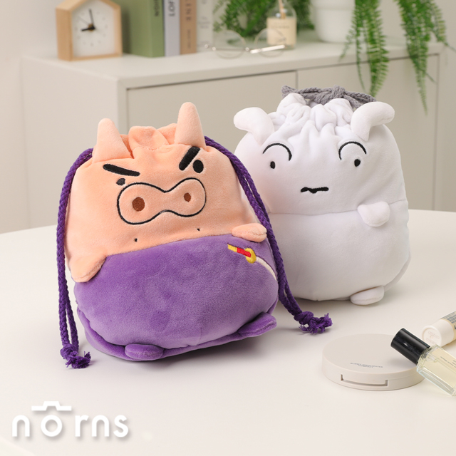 蠟筆小新絨毛造型束口袋