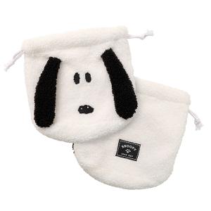 Peanuts史努比絨毛造型束口袋 QQ大臉