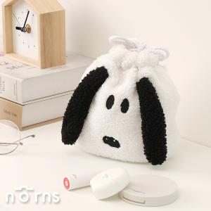 Peanuts史努比絨毛造型束口袋 QQ大臉