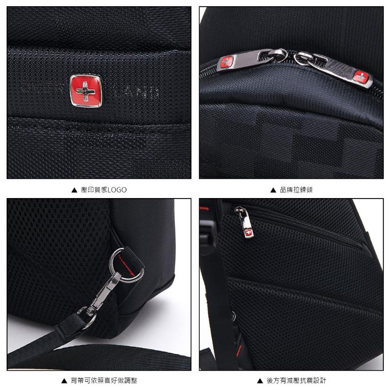 OVERLAND - 美式十字軍 - 格紋經典造型胸背包/後背包 - 5180