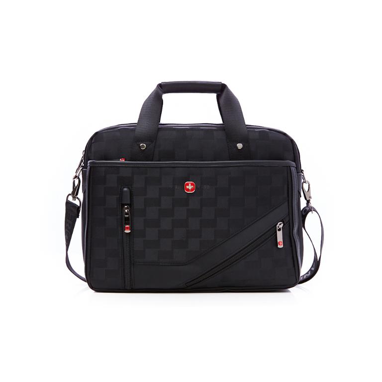 OVERLAND - 美式十字軍 - 格紋拼接公事包/電腦包/手提包 - 5793