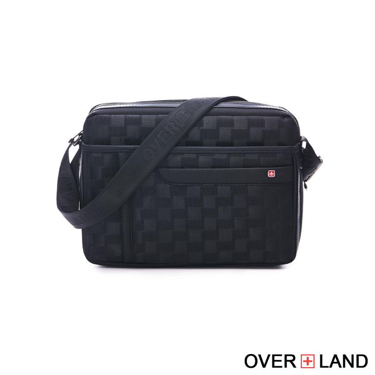 OVERLAND - 美式十字軍 - 格紋經典造型斜背包(大/L) - 2920