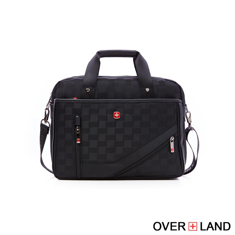 OVERLAND - 美式十字軍 - 格紋拼接公事包/電腦包/手提包 - 5793
