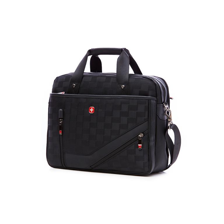 OVERLAND - 美式十字軍 - 格紋拼接公事包/電腦包/手提包 - 5793