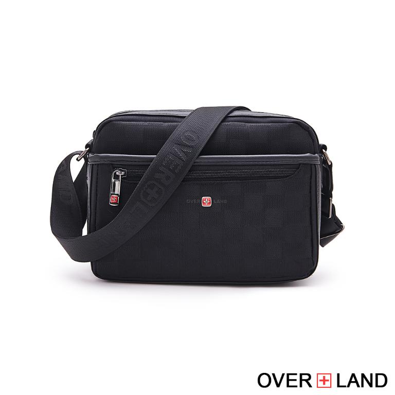OVERLAND - 美式十字軍 - 格紋拼接斜背包(小/S) - 5086