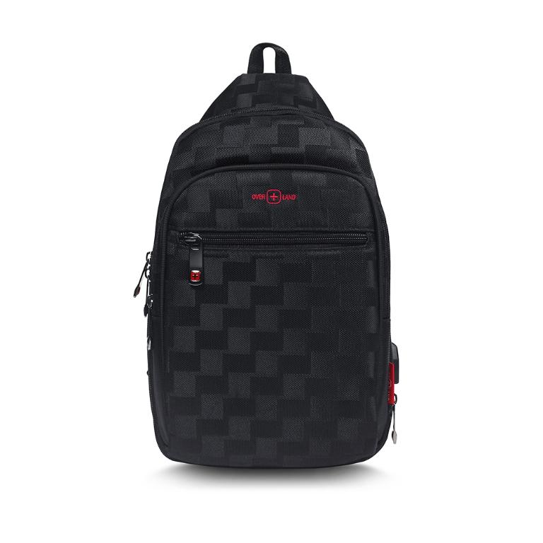OVERLAND - 美式十字軍 - 格紋個性造型機能胸背包/後背包 - 53961
