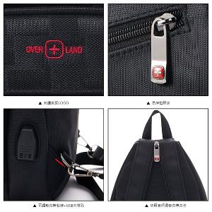 OVERLAND - 美式十字軍 - 格紋個性造型機能胸背包/後背包 - 53961