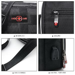 OVERLAND - 美式十字軍 - 直立格紋多層斜背包 - 5628