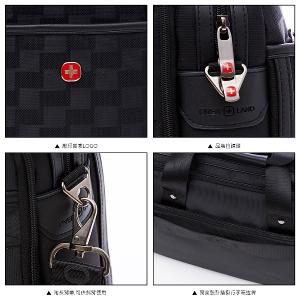 OVERLAND - 美式十字軍 - 格紋拼接公事包/電腦包/手提包 - 5793