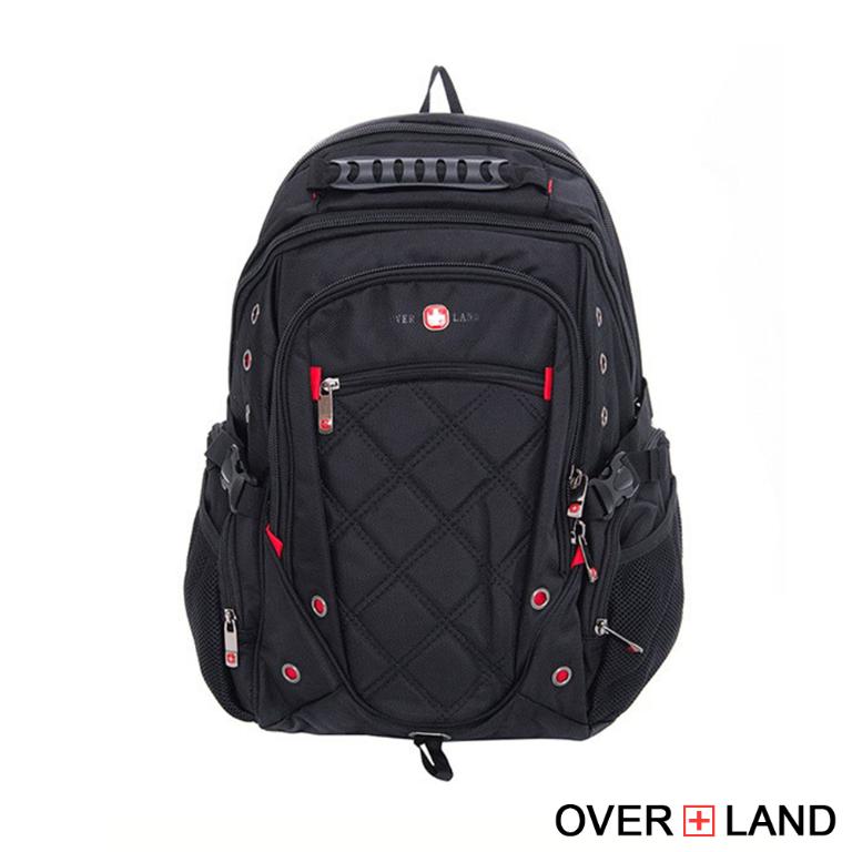 OVERLAND - 美式十字軍 - 菱格機能筆電大容量後背包 - 30741