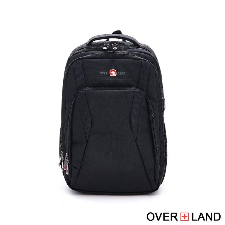 OVERLAND - 美式十字軍 - 素面休閒造型筆電後背包 - 5353