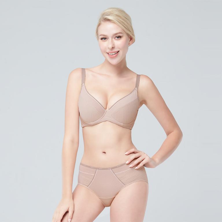 【思薇爾】K.K.Fit系列C-F罩軟鋼圈涼感舒適包覆運動女內衣(雅荷膚)