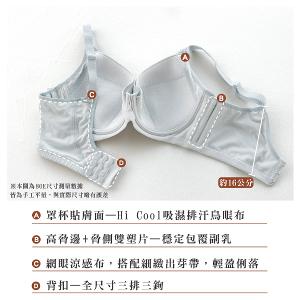 【思薇爾】K.K.Fit系列C-F罩軟鋼圈涼感舒適包覆運動女內衣(流星灰)