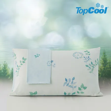 【Tonia Nicole 東妮寢飾】綠光森林TopCool瞬涼呼吸涼感床包枕套組(雙人)