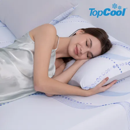 【Tonia Nicole 東妮寢飾】蔚藍海岸TopCool瞬涼呼吸涼感床包枕套組(雙人)