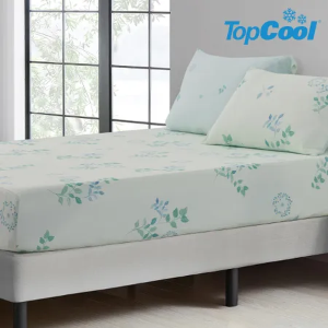 【Tonia Nicole 東妮寢飾】綠光森林TopCool瞬涼呼吸涼感床包枕套組(雙人)