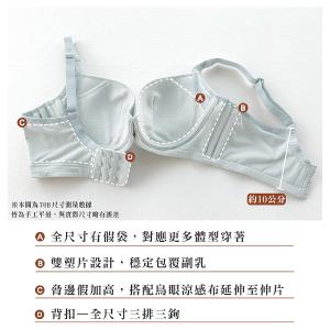 【思薇爾】K.K.Fit系列B-F罩軟鋼圈模杯涼感舒適包覆運動女內衣(流星灰)